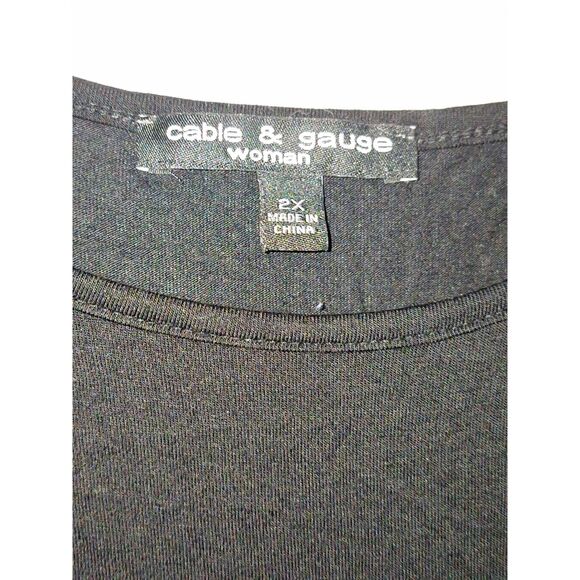 A Cable & Gauge Women's Plus Sized Top Black Office Siren, Steampunk, Y2K 2X - Picture 5 of 9